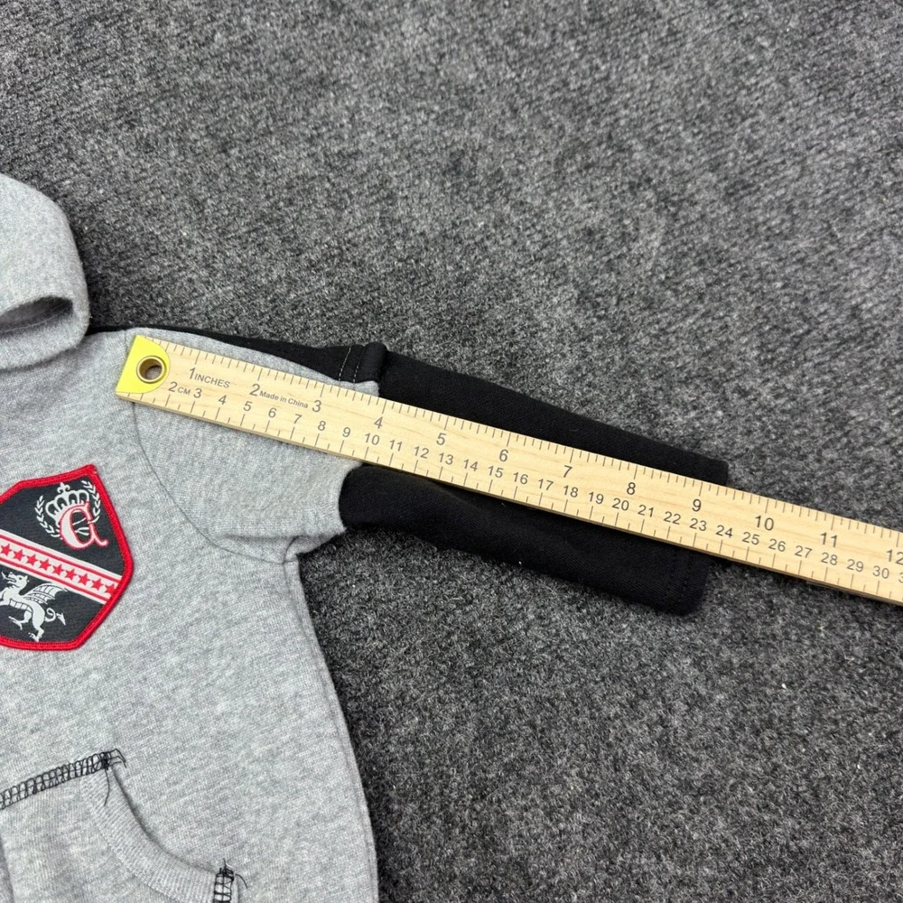 Carters Watch the Wear Gray Black Zip Up Hoodie Crest 6-9M 1811